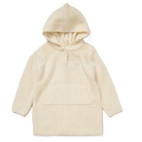 E08623: Baby Girls Cream True Knit Hooded Dress (9-24 Months)