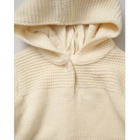E08623: Baby Girls Cream True Knit Hooded Dress (9-24 Months)