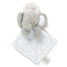 E08807: Furry Elephant Comforter With Taggie Ribbons