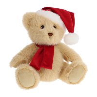 EX3895: 20cm Keeleco Christmas Bear With Hat & Scarf