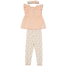 F09151INF: Baby Girls Muslin Fabric Top, Leggings & Headband Outfit (12-24 Months)