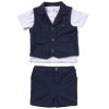 F09154TOD: Boys Waistcoat, T-Shirt & Short Outfit (2-4 Years)