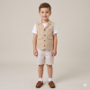 F09155TOD: Boys Waistcoat, T-Shirt & Short Outfit (2-4 Years)