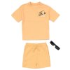 F09394TOD: Boys Waffle Fabric T-Shirt & Short Outfit With Sunglasses (2-4 Years)