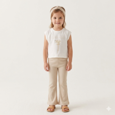 F09565TOD: Girls T-Shirt & leggings With Headband (2-4 Years)