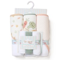 F09620: Baby Vegetables 6 Piece Hooded Towels & Washcloths Bath Time Set
