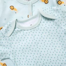 F09716NB: Baby Boys Lion 6 Piece Mesh Bag Gift Set (NB-6 Months)