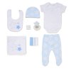 F09760: Baby Boys Star 10 Piece Mesh Bag Gift Set (NB-6 Months)