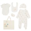 F09896NB: Baby Unisex Safari 6 Piece Mesh Bag Gift Set (NB-6 Months)