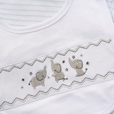 F09898NB: Baby Unisex Elephant 6 Piece Mesh Bag Gift Set (NB-6 Months)