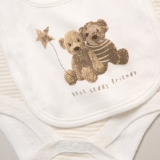 F09904: Baby Unisex Bears 6 Piece Mesh Bag Gift Set (NB-6 Months)