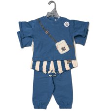 F10067INF: Baby Boys  2 T-Shirts, Short & Jogger Set (12-24 Months)