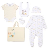 F10080NB: Baby Unisex Rainbows 6 Piece Mesh Bag Gift Set (NB-6 Months)