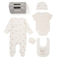 F10096NB: Baby Unisex "Welcome Little One" 6 Piece Mesh Bag Gift Set (NB-6 Months)