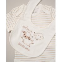 F10096NB: Baby Unisex "Welcome Little One" 6 Piece Mesh Bag Gift Set (NB-6 Months)