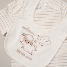 F10096NB: Baby Unisex "Welcome Little One" 6 Piece Mesh Bag Gift Set (NB-6 Months)