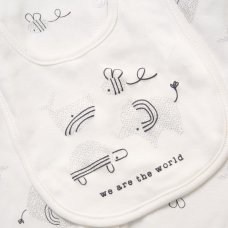 F10099NB: Baby Unisex "We Are The World" 6 Piece Mesh Bag Gift Set (NB-6 Months)