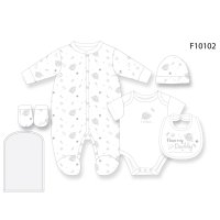 F10102NB: Baby Unisex "I Love My Daddy" 6 Piece Mesh Bag Gift Set (NB-6 Months)