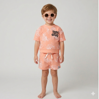 F10223TOD: Boys T-shirt & Shorts With Sunglasses Outfit (2-4 Years)