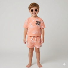 F10223TOD: Boys T-shirt & Shorts With Sunglasses Outfit (2-4 Years)
