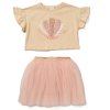 F10287TOD: Girls Shell T-Shirt & Tutu Skirt Outfit (2-4 Years)