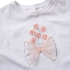 F10289TOD: Girls Flower T-Shirt & Tutu Skirt Outfit (3-5 Years)