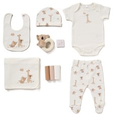 F10338NB: Baby Unisex Animals 10 Piece Mesh Bag Gift Set (NB-6 Months)