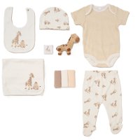 F10340NB: Baby Unisex Giraffe 10 Piece Mesh Bag Gift Set (NB-6 Months)