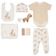 F10340NB: Baby Unisex Giraffe 10 Piece Mesh Bag Gift Set (NB-6 Months)