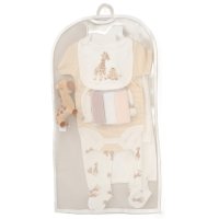 F10340NB: Baby Unisex Giraffe 10 Piece Mesh Bag Gift Set (NB-6 Months)