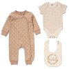 F10344NB: Baby Girls Sustainable 3 Piece All In One Set (NB-6 Months)