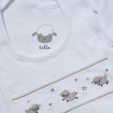 F10352: Baby Unisex Sheep 10 Piece Mesh Bag Gift Set (NB-6 Months)