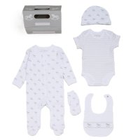 F10398NB: Baby Unisex Rocking Horse 6 Piece Mesh Bag Gift Set (NB-6 Months)
