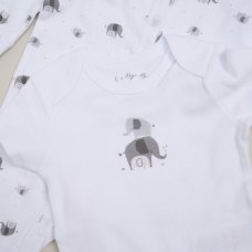 F10399NB: Baby Unisex Elephant 6 Piece Mesh Bag Gift Set (NB-6 Months)