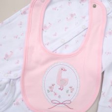 F10634NB: Baby Girls Birds 6 Piece Mesh Bag Gift Set (NB-6 Months)