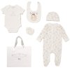 F10646NB: Baby Unisex Giraffe 6 Piece Mesh Bag Gift Set (NB-6 Months)