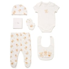 F10687: Baby Unisex "Best Of Friends" 6 Piece Mesh Bag Gift Set (NB-6 Months)
