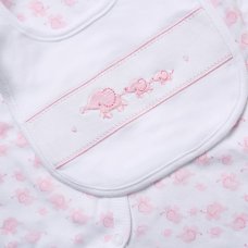 F10705NB: Baby Girls Elephant 6 Piece Mesh Bag Gift Set (NB-6 Months)