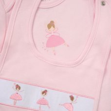 F10706NB: Baby Girls Ballerina 6 Piece Mesh Bag Gift Set (NB-6 Months)