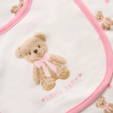 F10707NB: Baby Girls Little Bear 6 Piece Mesh Bag Gift Set (NB-6 Months)