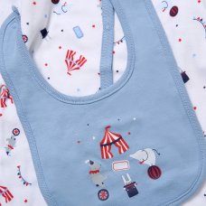 F10711NB: Baby Boys Circus 6 Piece Mesh Bag Gift Set (NB-6 Months)