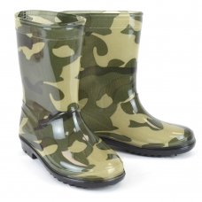 FT1718: Kids Camo Wellington Boots (Shoe Sizes: 10-2)