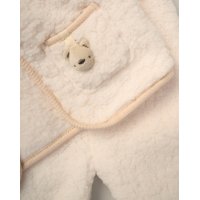 G10800NB: Baby Unisex Borg Jacket, Trouser & Ribbed Bodysuit Outfit (0-9 Months)