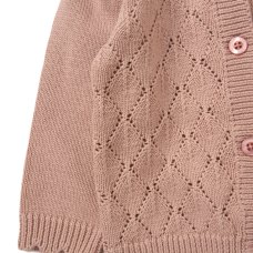 G10825NB: Baby Girls Knitted 2 Piece Outfit (0-12 Months)