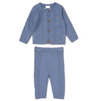 G10826NB: Baby Boys Knitted 2 Piece Outfit (0-12 Months)