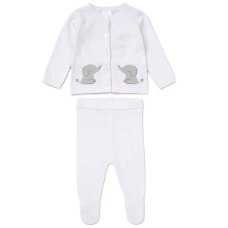 G10830NB: Baby Unisex Knitted 2 Piece Outfit (0-12 Months)