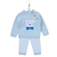 G10860NB: Baby Boys Knitted 2 Piece Outfit (0-12 Months)