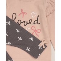 G10880TOD: Girls Faux Fur Gilet, Top & Legging Outfit (2-5 Years)