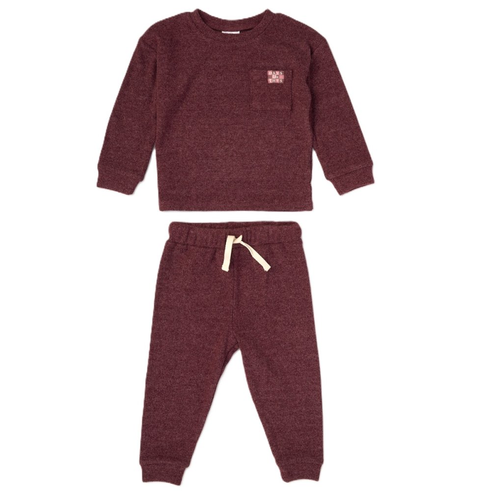 G10889LG: Older Kids Burgundy Brushed Rib Sweatshirt & Jog Pant Outfit (5-7 Years) G10889LG: Older Kids Burgundy Brushed Rib Sweatshirt & Jog Pant Outfit (5-7 Years)