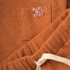 G10892INF: Baby Orange Brushed Rib Sweatshirt & Jog Pant Outfit (12-24 Months)